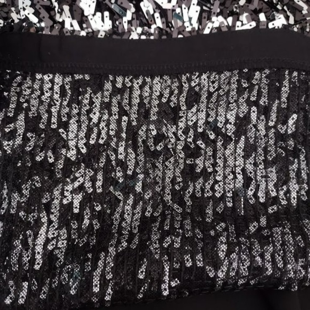 Stella & Dot Black and Silver Sequin Skirt NWT XS - Picture 9 of 9